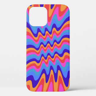 1960s Hippie Trippy Retro Wallpaper iPhone 12 Case