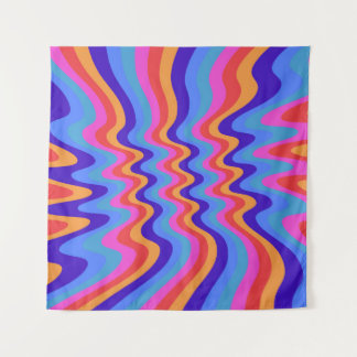 1960s Hippie Trippy Retro Wallpaper Tapestry