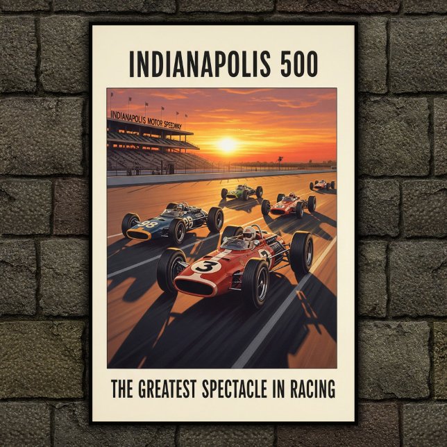 1960s Indianapolis 500 Vintage Wall Poster (Creator Uploaded)