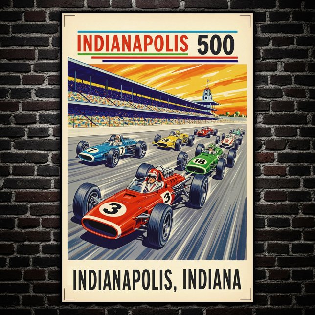 1960s Indianapolis 500 Vintage Wall Poster (Creator Uploaded)