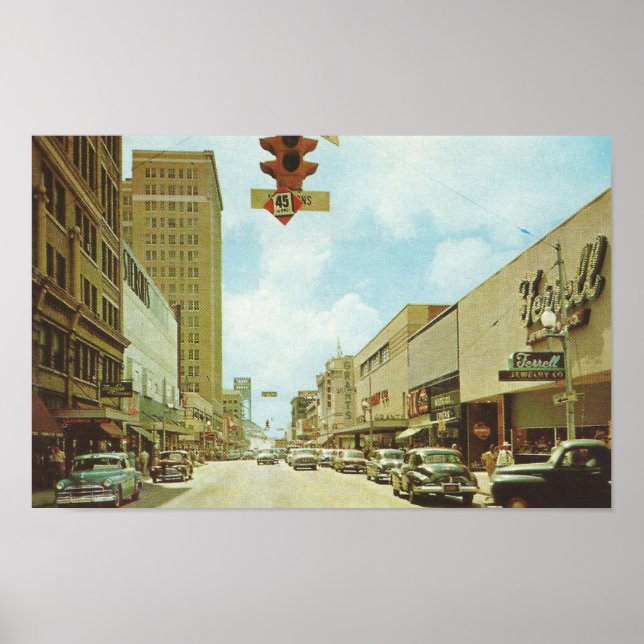 1960s Jacksonville, FL street scene Poster (Front)