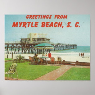 1960s Myrtle Beach, SC postcard Poster