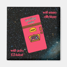 1960s retro refrigerator in space