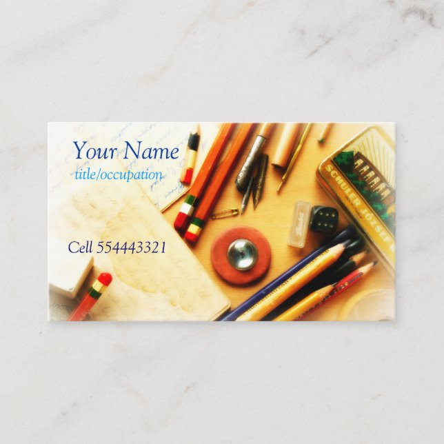 1960's retro stationery business card (Front)