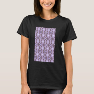 1960's RETRO WAVE AND CIRCLE PATTERN LAVENDER AND T-Shirt