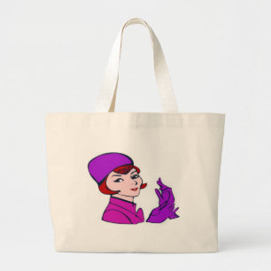 1960's Secretary Girl Large Tote Bag