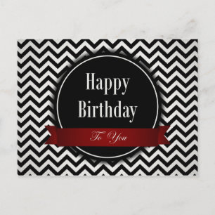 1960s Style Black and White - Birthday Day Postcard