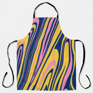 1960s Style Colour Waves Backgrounds. Wavy Psyched Apron