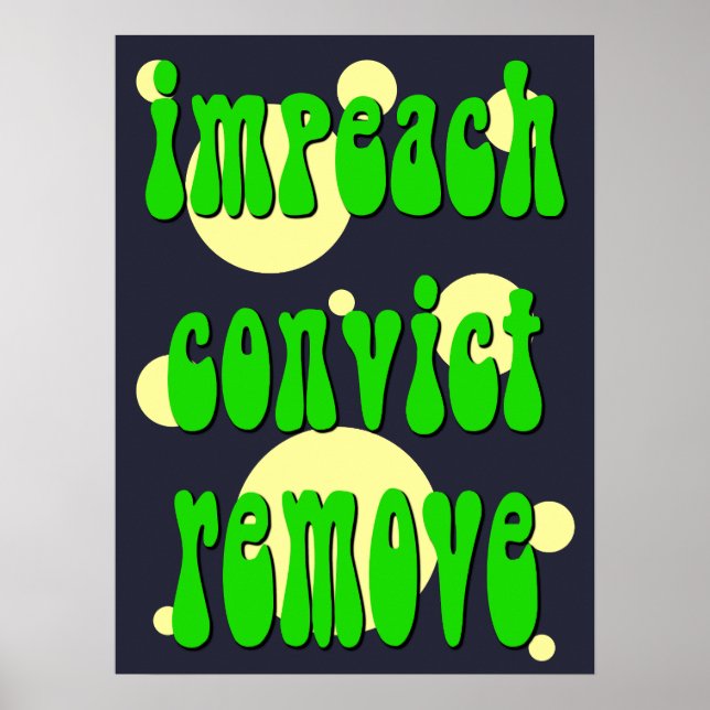 1960's Style Impeach Convict Remove Poster (Front)