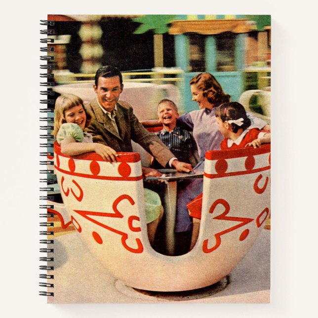 1960s teacup ride at the amusement park notebook (Front)