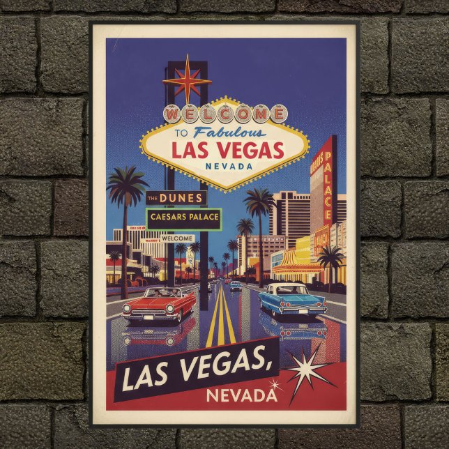1960s Vintage Las Vegas Travel Poster (Creator Uploaded)