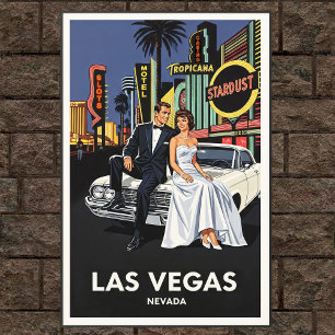 1960s Vintage Las Vegas Travel Poster