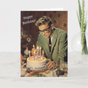 1960s Vintage Male Birthday Card