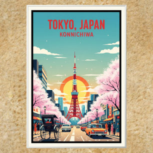 1960s Vintage Tokyo Japan Travel Poster