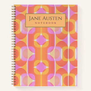 1960's vintage wallpaper Personalised Notebook