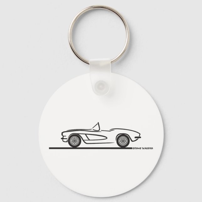 1961 1962 Chevrolet Corvette Key Ring (Front)