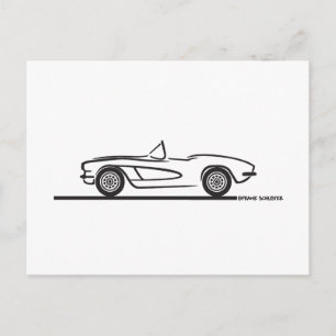 1961 1962 Chevrolet Corvette Postcard