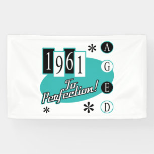 1961 60th Birthday Mid Century Modern Banner