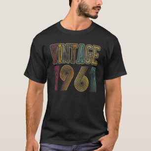 1961 61 Years Old 61st Birthday Retro Vintage T-Shirt