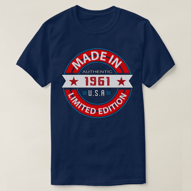 1961 62 Year T-Shirt (Design Front)