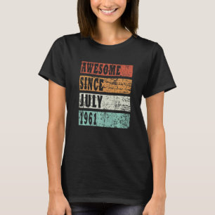 1961 Born In July Retro Idea T-Shirt