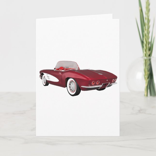 1961 Corvette C1: Candy Apple Finish: Card (Front)
