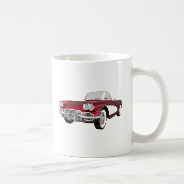 1961 Corvette C1: Candy Apple Finish: Coffee Mug (Right)