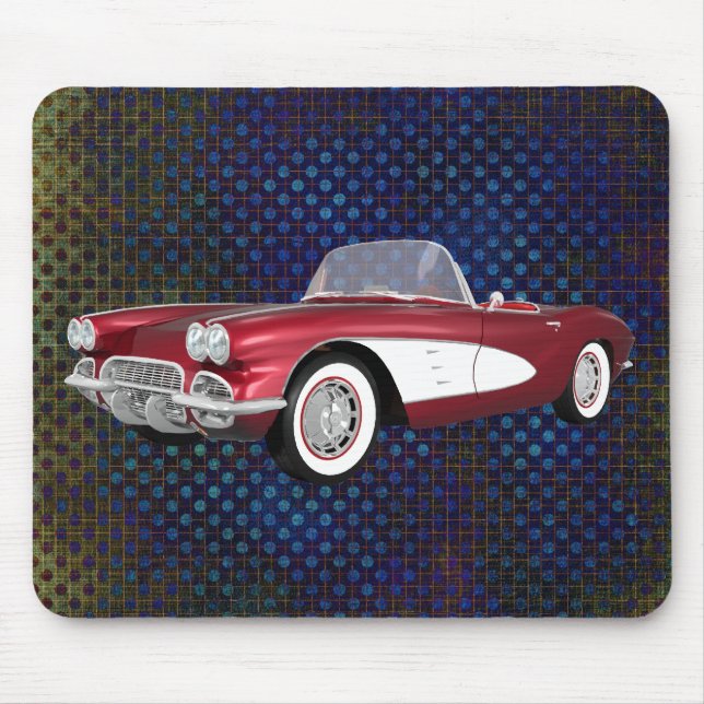 1961 Corvette C1: Candy Apple Finish: Mousepad (Front)