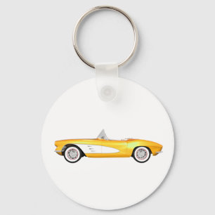 1961 Corvette C1: Yellow Finish: Key Ring