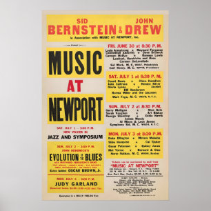 1961 Music at Newport Festival jazz poster