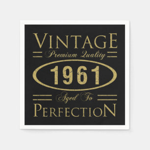 1961 Premium Quality 60th Birthday Napkin