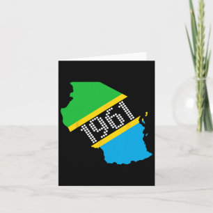 1961 Tanzania Flag Independence Day  Card