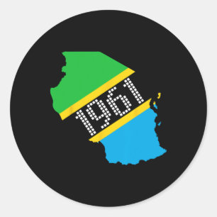 1961 Tanzania Flag Independence Day  Classic Round Sticker