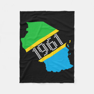 1961 Tanzania Flag Independence Day Fleece Blanket