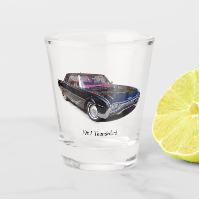 1961 Thunderbird shot glass (Front)