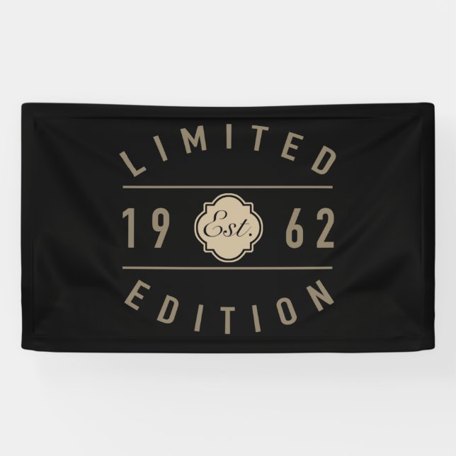 1962 60th Birthday Limited Edition Banner (Horizontal)