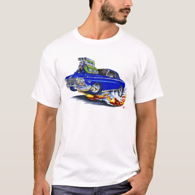 1962-63 Impala Dark Blue Car T-Shirt (Front)