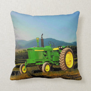 1962 Big Green Tractor Square Pillows
