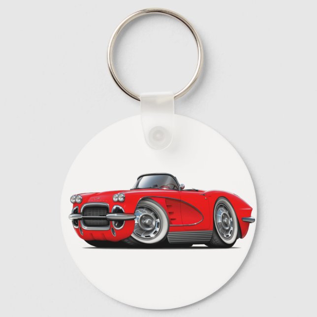 1962 Corvette Red Convertible Key Ring (Front)