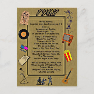 1962 Great Events Birthday Card