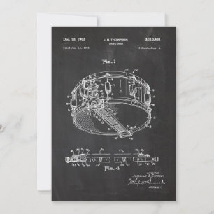 1962 Snare Drum - Patent Draw Holiday Card