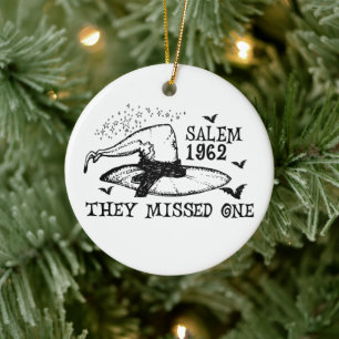 1962 They Missed One Salem Witch Halloween Ceramic Ornament