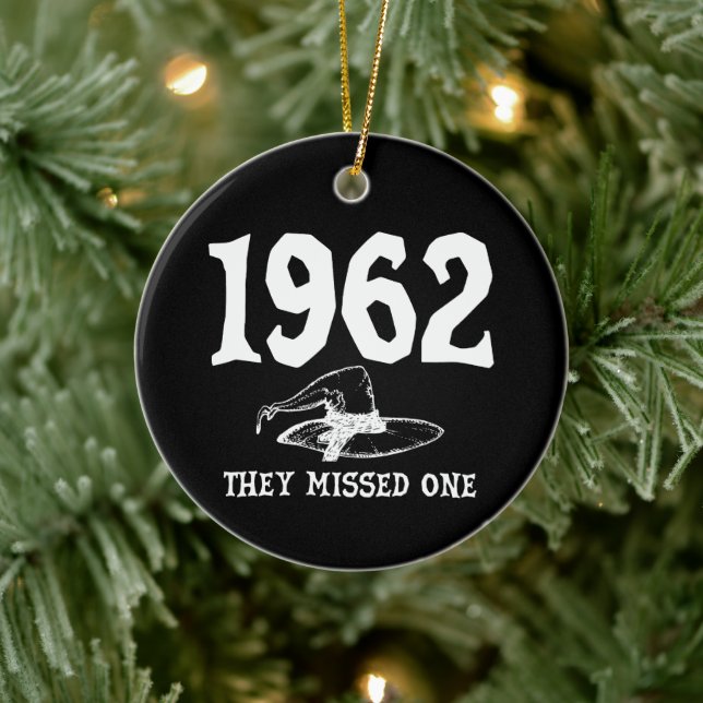 1962 They Missed One Salem Witch Halloween  Ceramic Ornament (Tree)