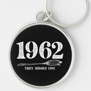 1962 They Missed One Salem Witch Halloween  Key Ring