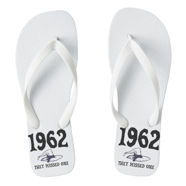 1962 They Missed One Salem Witch Halloween  Thongs (Footbed)