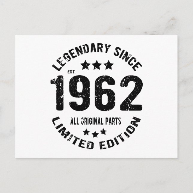 1962 Vintage Birthday Postcard (Front)