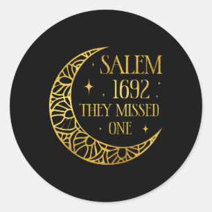 1962 You Missed One Halloween Feminist Witch Trial Classic Round Sticker