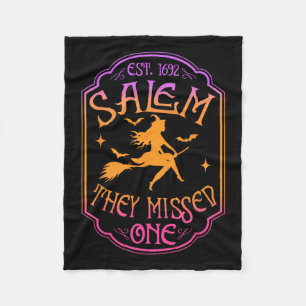 1962 You Missed One Halloween Feminist Witch Trial Fleece Blanket
