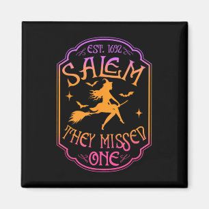 1962 You Missed One Halloween Feminist Witch Trial Magnet