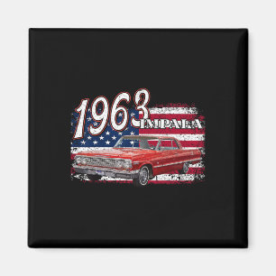 1963 63 Impala Lowrider Ss 4th Of July American Magnet